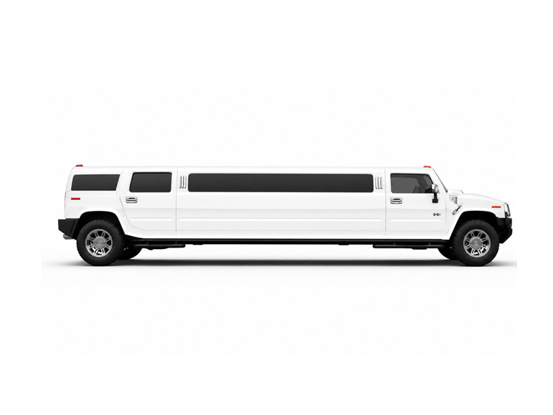 White Hummer Stretch Limousines